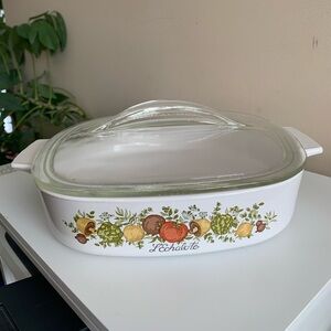 Vintage L’Echalote Corningware Casserole Dish